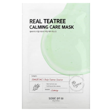 SOME BY MI, Real Tea Tree Calming Care Beauty Mask, 1 Sheet, 0.7 oz (20 g) - Supply Center USA