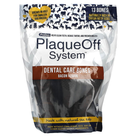 ProDen, PlaqueOff System, Dental Care Bones, For Dogs, Vegetable Fusion, 13 Bones, 17 oz (482 g) - Supply Center USA