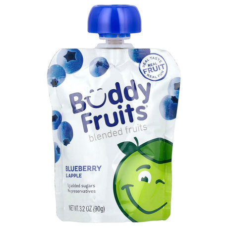 Buddy Fruits, Blended Fruits, Blueberry & Apple, 3.2 oz (90 g) - Supply Center USA