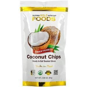 California Gold Nutrition, Coconut Chips, Sweetened, 2.96 oz (84 g) - Supply Center USA