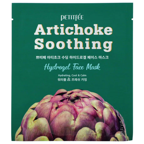 Petitfee, Artichoke Soothing, Hydrogel Beauty Face Mask, 5 Sheets, 1.12 oz (32 g) Each - Supply Center USA