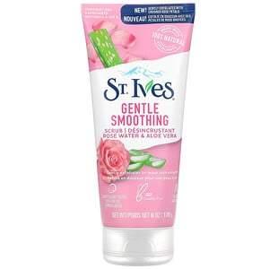 St. Ives, Gentle Smoothing Scrub, Rose Water & Aloe Vera, 6 oz (170 g) - HealthCentralUSA