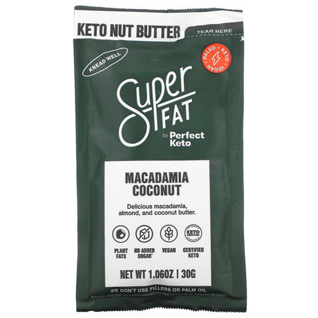 SuperFat, Keto Nut Butter, Cacao Coconut, 1.06 oz (30 g) - Supply Center USA