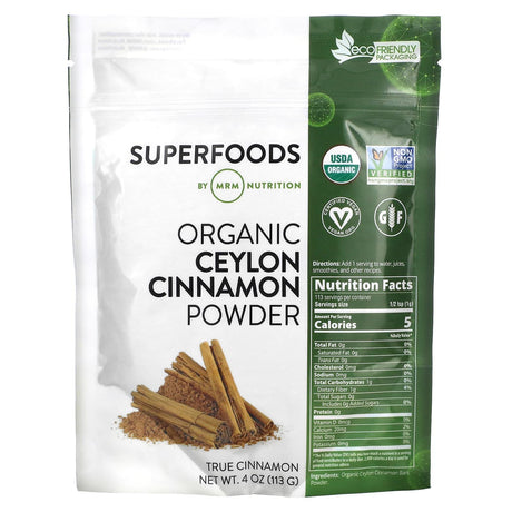 MRM Nutrition, Organic Ceylon Cinnamon Powder, 4 oz (113 g) - Supply Center USA