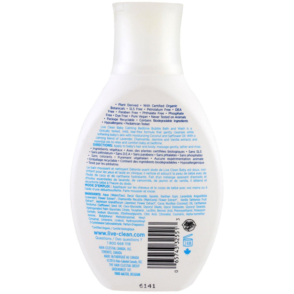 Live Clean, Baby, Calming Bedtime, Bubble Bath & Wash, 10 fl oz (300 ml) - Supply Center USA