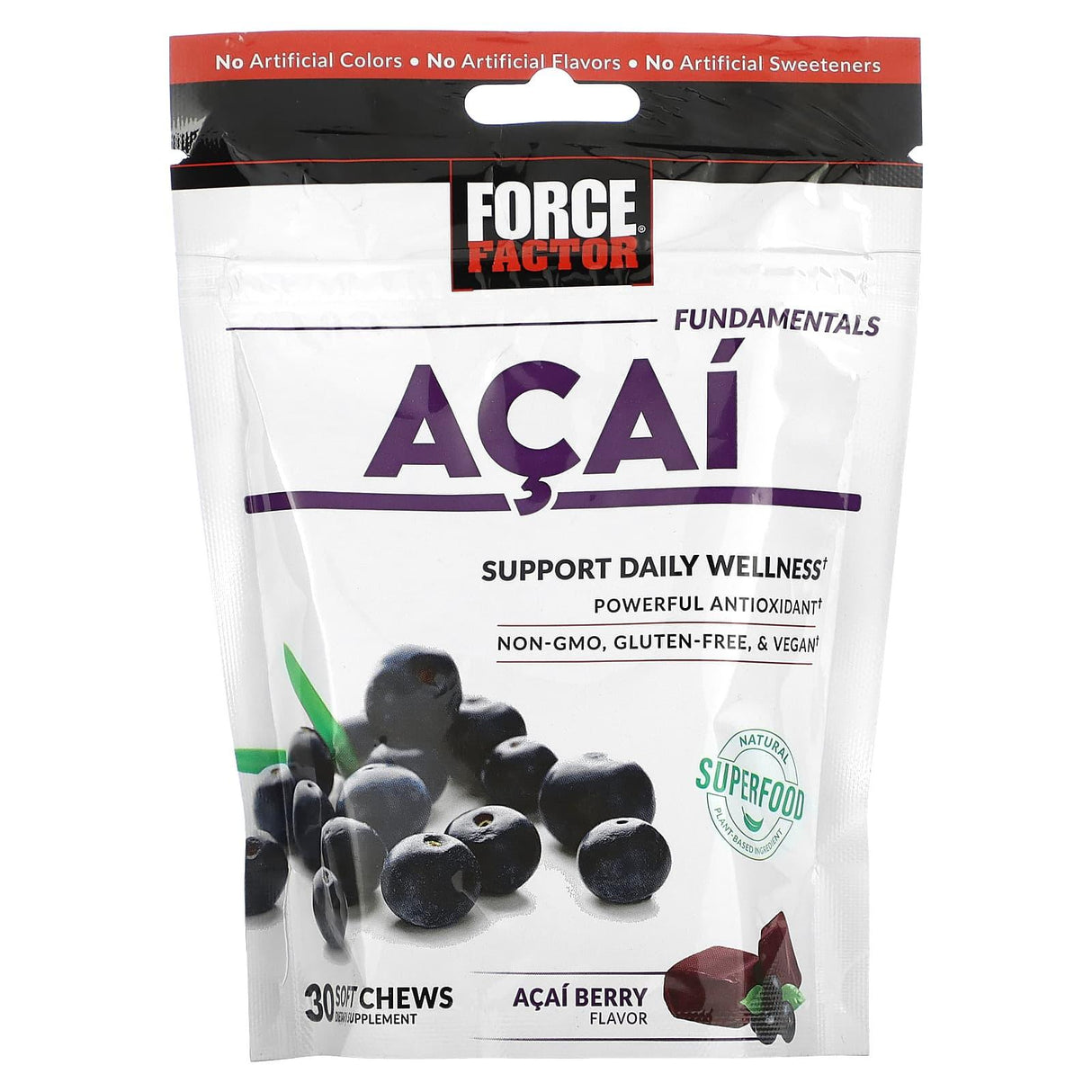 Force Factor, Fundamentals, Acai, 30 Soft Chews - Supply Center USA