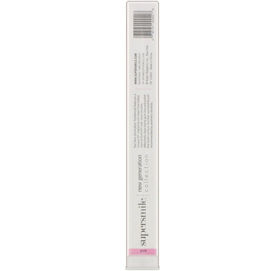 Supersmile, New Generation Collection Toothbrush, Pink, 1 Toothbrush - HealthCentralUSA