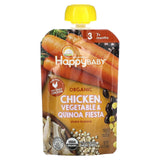 Happy Family Organics, Happy Baby, 7+ Months, Organic Chicken, Vegetable & Quinoa Fiesta, 3.5 oz (99 g) - Supply Center USA