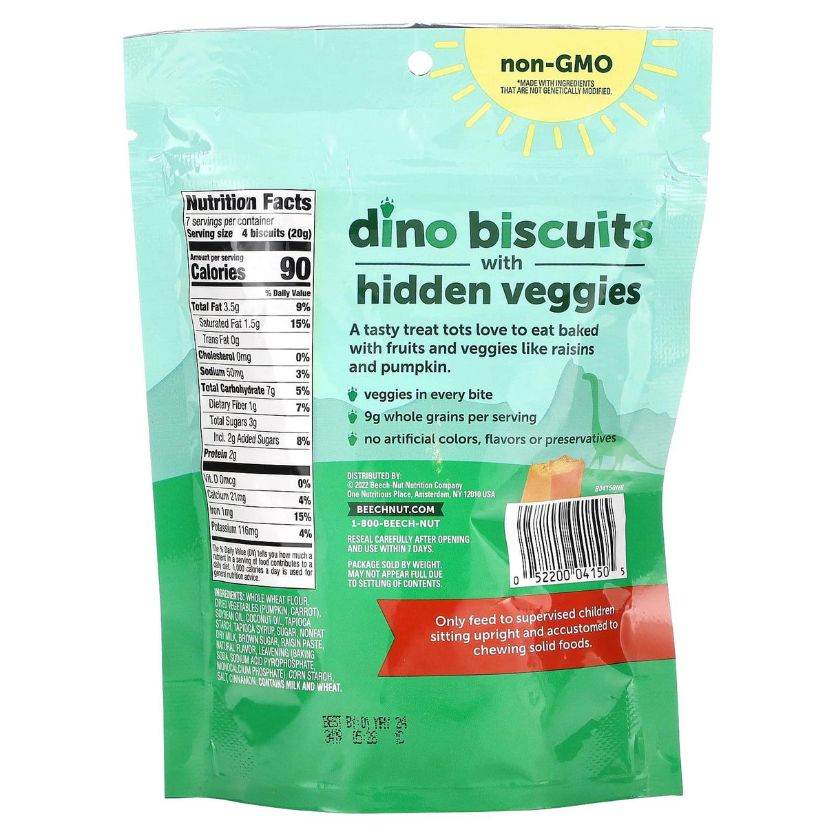 Beech-Nut, Dino Biscuits with Hidden Veggies, Pumpkin & Cinnamon, 5 oz (142 g) - Supply Center USA