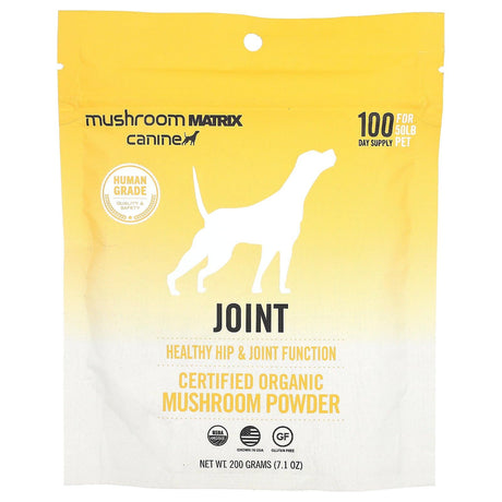 Mushroom Matrix Canine, Joint, Certified Organic Mushroom Powder, For 50 lb Pet, For Dogs and Cats, 7.1 oz (200 g) - Supply Center USA