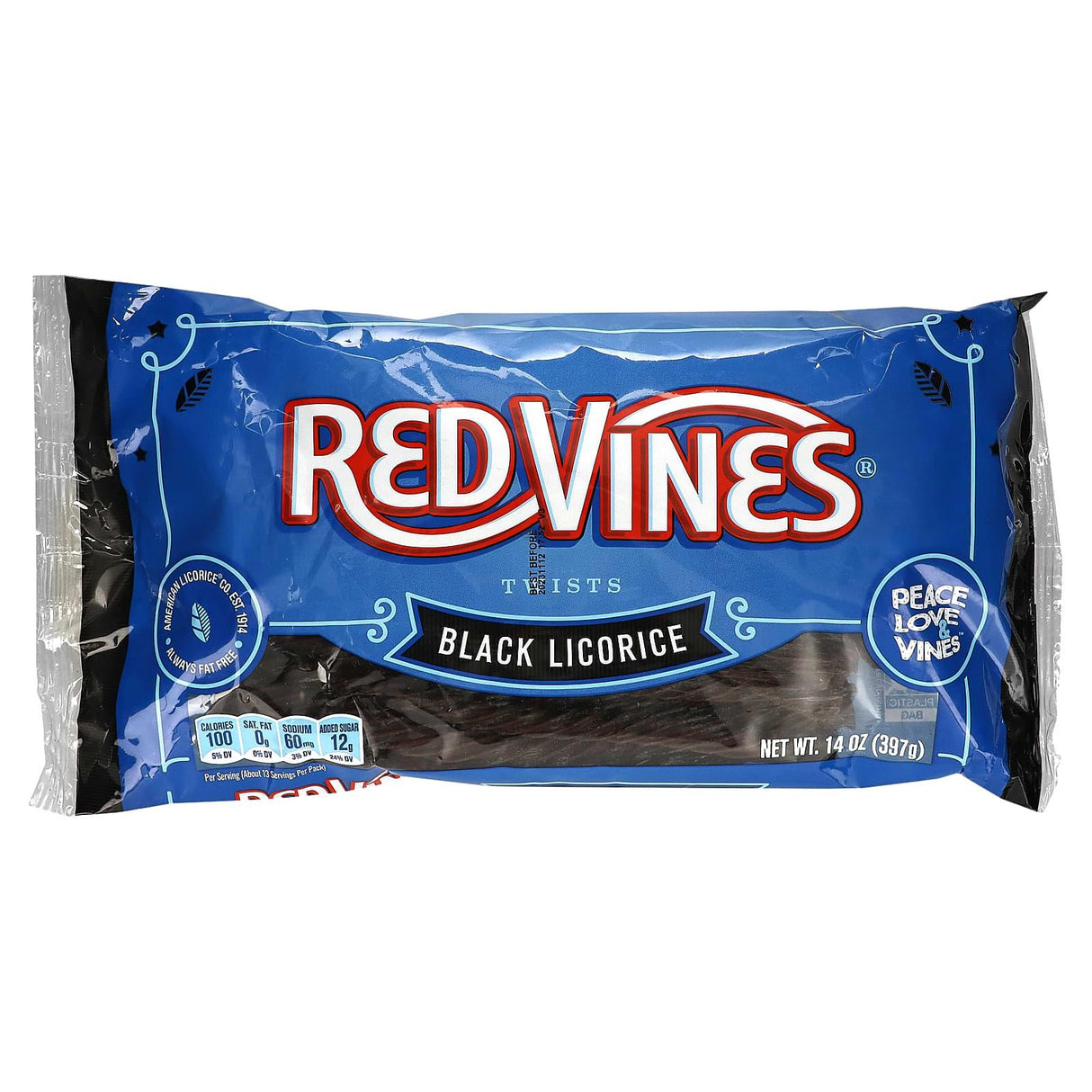 Red Vines, Twists, Black Licorice, 14 oz (397 g) - Supply Center USA