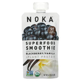 Noka, Superfood Smoothie + Plant Protein, Blackberry, Vanilla, 4.22 oz (120 g) - Supply Center USA