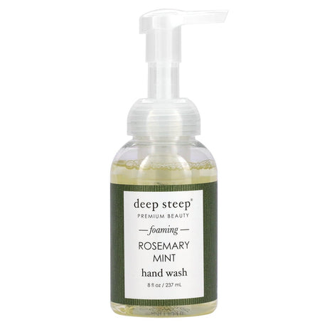 Deep Steep, Foaming Hand Wash, Rosemary Mint, 8 fl oz (237 ml) - Supply Center USA