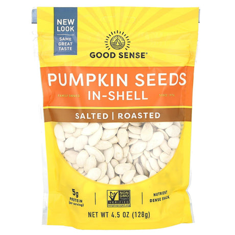 Good Sense, Pumpkin Seeds In-Shell, Salted, Roasted, 4.5 oz (128 g) - Supply Center USA