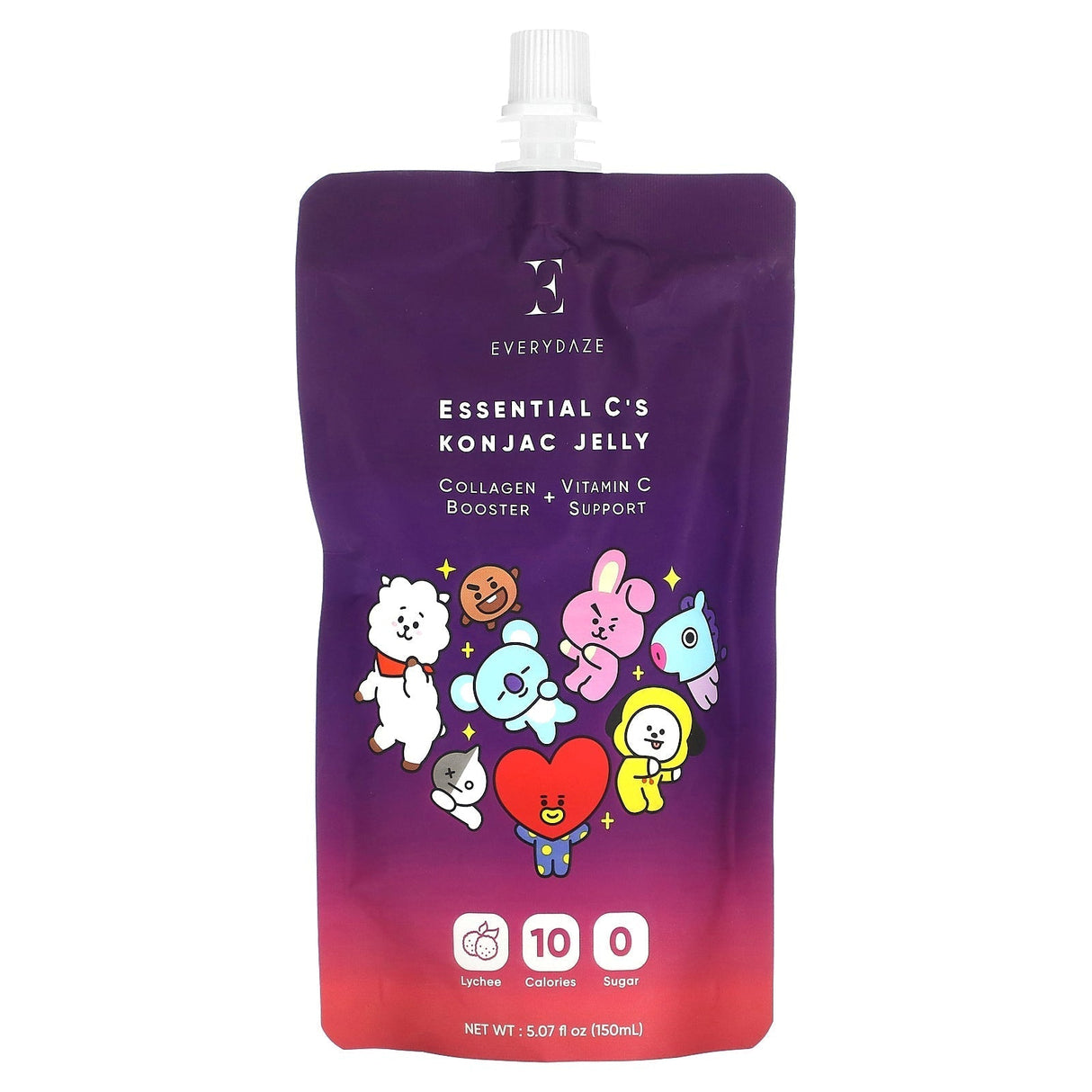 Everydaze, Essential C's Konjac Jelly, Peach, 5.07 fl oz (150 ml) - Supply Center USA