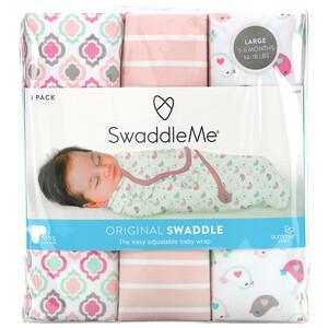 Summer Infant, SwaddleMe, Original Swaddle, Large, 3 Pack - HealthCentralUSA