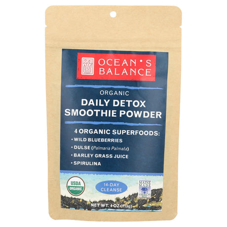 Ocean's Balance, Organic Daily Detox Smoothie Powder, 4 oz (113 g) - Supply Center USA