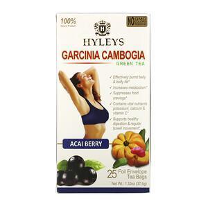 Hyleys Tea, Garcinia Cambogia Green Tea, Acai Berry, 25 Tea Bags, 1.32 oz (37.5 g) - Supply Center USA