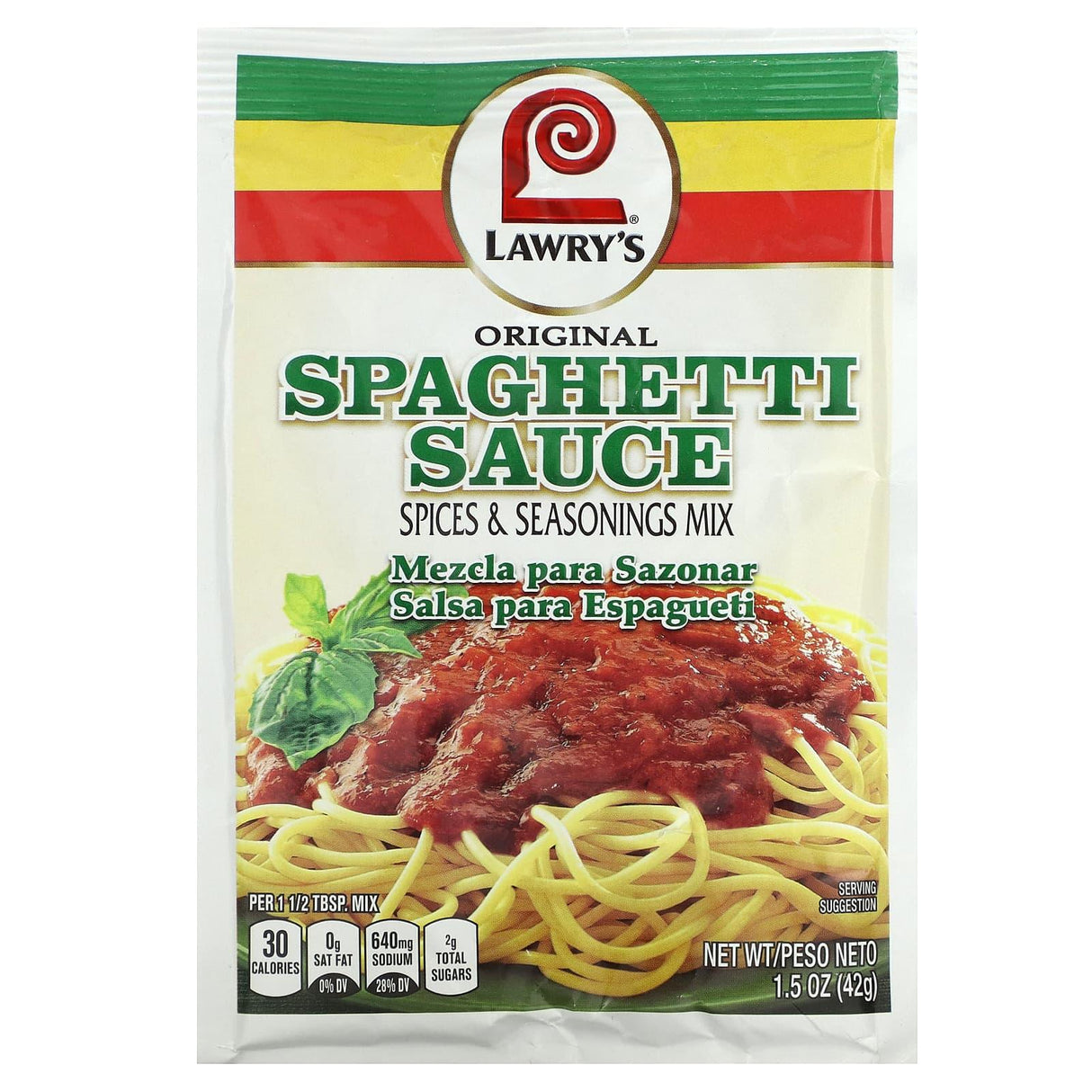 Lawry's, Spices & Seasonings Mix, Original Spaghetti Sauce , 1.5 oz (42 g) - Supply Center USA