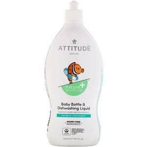 ATTITUDE, Little One, Baby Bottle & Dishwashing Liquid, Pear Nectar, 23.7 fl oz (700 ml) - Supply Center USA