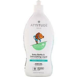 ATTITUDE, Little One, Baby Bottle & Dishwashing Liquid, Pear Nectar, 23.7 fl oz (700 ml) - HealthCentralUSA