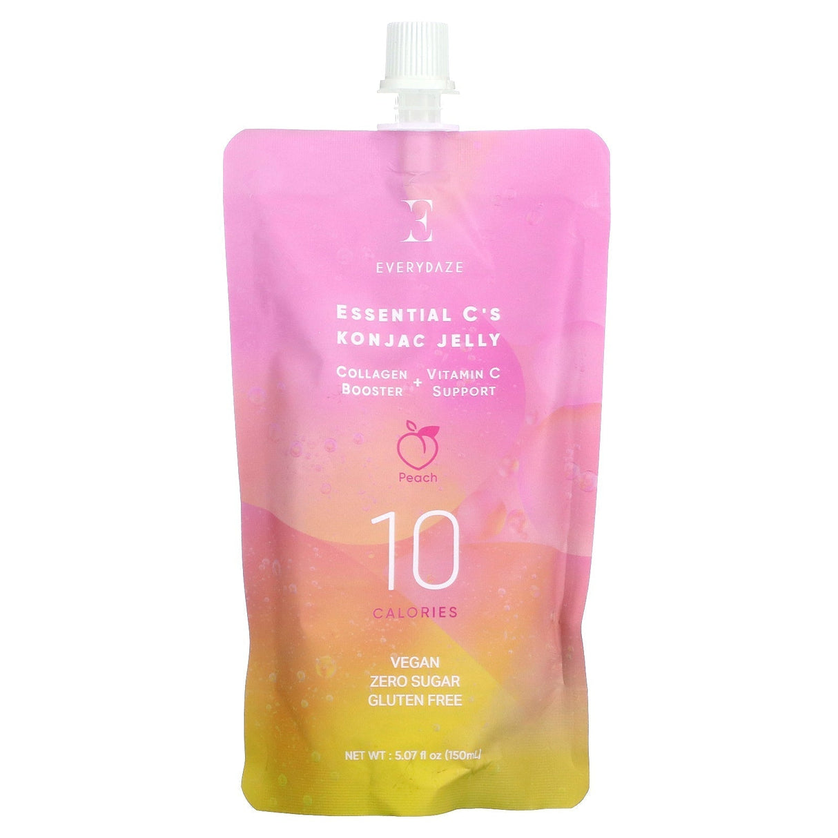 Everydaze, Essential C's Konjac Jelly, Peach, 5.07 fl oz (150 ml) - Supply Center USA