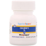 Superior Source, Children's D3, 400 IU, 100 MicroLingual Instant Dissolve Tablets - Supply Center USA