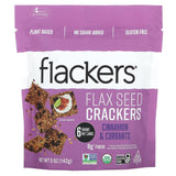 Flackers, Flax Seed Crackers, Cinnamon & Currants, 5 oz (142 g) - Supply Center USA