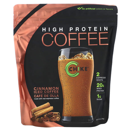 Chike Nutrition, High Protein Iced Coffee, Cinnamon, 14.8 oz (420 g) - Supply Center USA