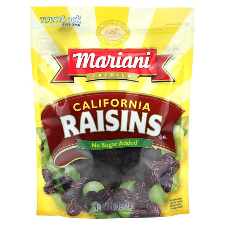 Mariani Dried Fruit, Premium California Raisins, No Sugar Added, 6 oz (170 g) - Supply Center USA