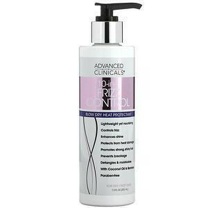 Advanced Clinicals, 10-In-1 Frizz Control, Blow Dry Heat Protectant, 7.5 fl oz (222 ml) - Supply Center USA