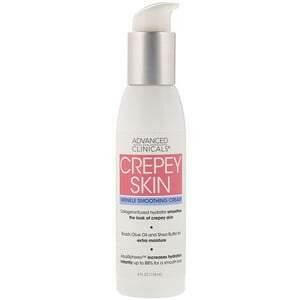 Advanced Clinicals, Crepey Skin, Wrinkle Smoothing Cream, 4 fl oz (118 ml) - HealthCentralUSA