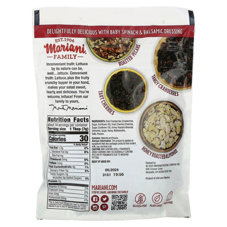 Mariani Dried Fruit, Nuts & Cherries Topper, 3.5 oz (99 g) - Supply Center USA