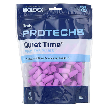 Flents, Protechs, Quiet Time, Foam Ear Plugs, 70 Pair - Supply Center USA