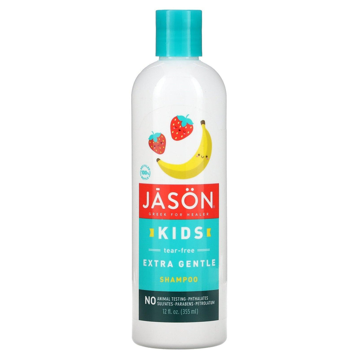 Jason Natural, Kids Tear-Free Extra Gentle Shampoo, Strawberry-Banana, 12 fl oz (355 ml) - Supply Center USA