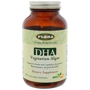 Flora, DHA Vegetarian Algae, 60 Vegetarian Softgels - Supply Center USA