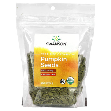 Swanson, Certified Organic Pumpkin Seeds, Raw Shelled, 12 oz (340 g) - Supply Center USA