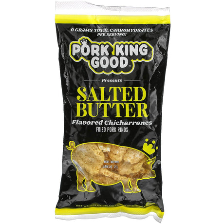 Pork King Good, Flavored Chicharrones, Dill Pickle, 1.75 oz (49.5 g) - Supply Center USA