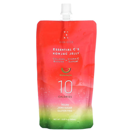 Everydaze, Essential C's Konjac Jelly, Watermelon, 5.07 fl oz (150 ml) - Supply Center USA