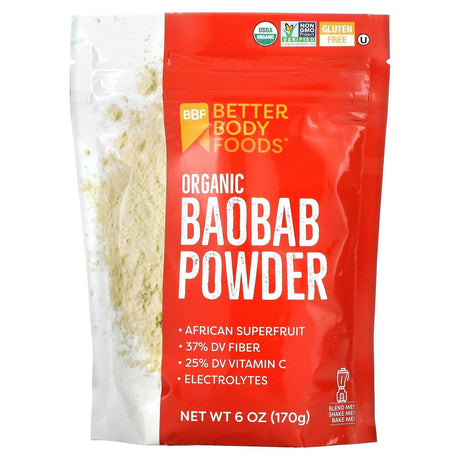 BetterBody Foods, Organic Baobab Powder, 6 oz (170 g) - Supply Center USA