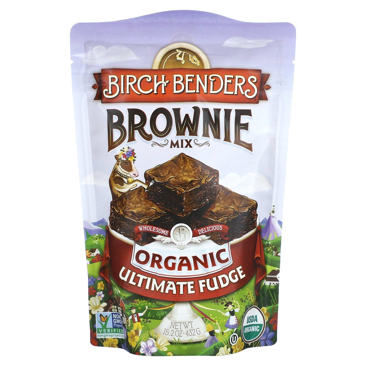 Birch Benders, Brownie Mix, Organic Ultimate Fudge, 15.2 oz (432 g) - Supply Center USA