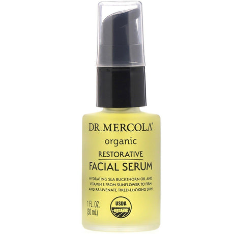 Dr. Mercola, Organic Restorative Facial Serum, 1 fl oz (30 ml) - Supply Center USA