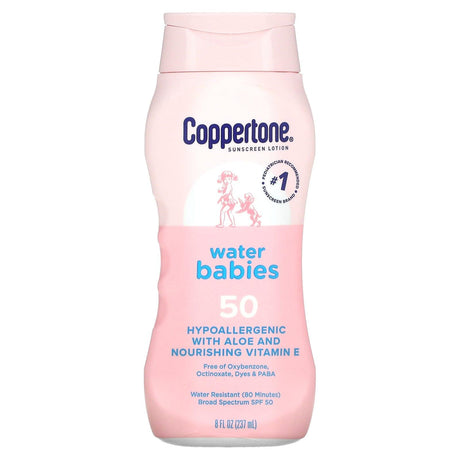 Coppertone, Sunscreen Lotion, Water Babies, SPF 50, 8 fl oz (237 ml) - Supply Center USA