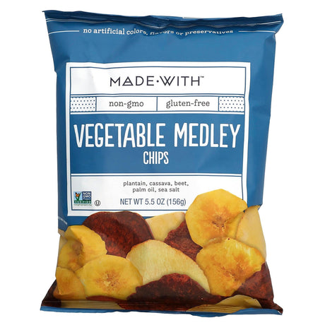 Made With, Vegetable Medley Chips, 5.5 oz (156 g) - Supply Center USA