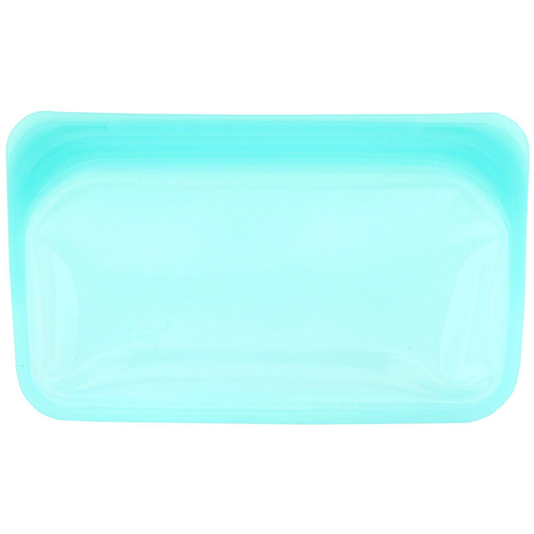 Stasher, Reusable Silicone Food Bag, Snack Size Small, Aqua, 9.9 fl oz (293.5 ml) - HealthCentralUSA