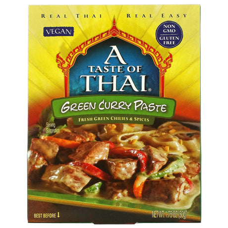 A Taste Of Thai, Green Curry Paste, 1.75 oz (50 g) - Supply Center USA