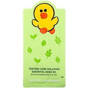 Mediheal, Line Friends, Teatree Care Solution Essential Beauty Mask EX, 1 Sheet, 24 ml - Supply Center USA