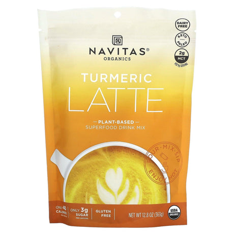 Navitas Organics, Turmeric Latte, 12.8 oz (363 g) - Supply Center USA