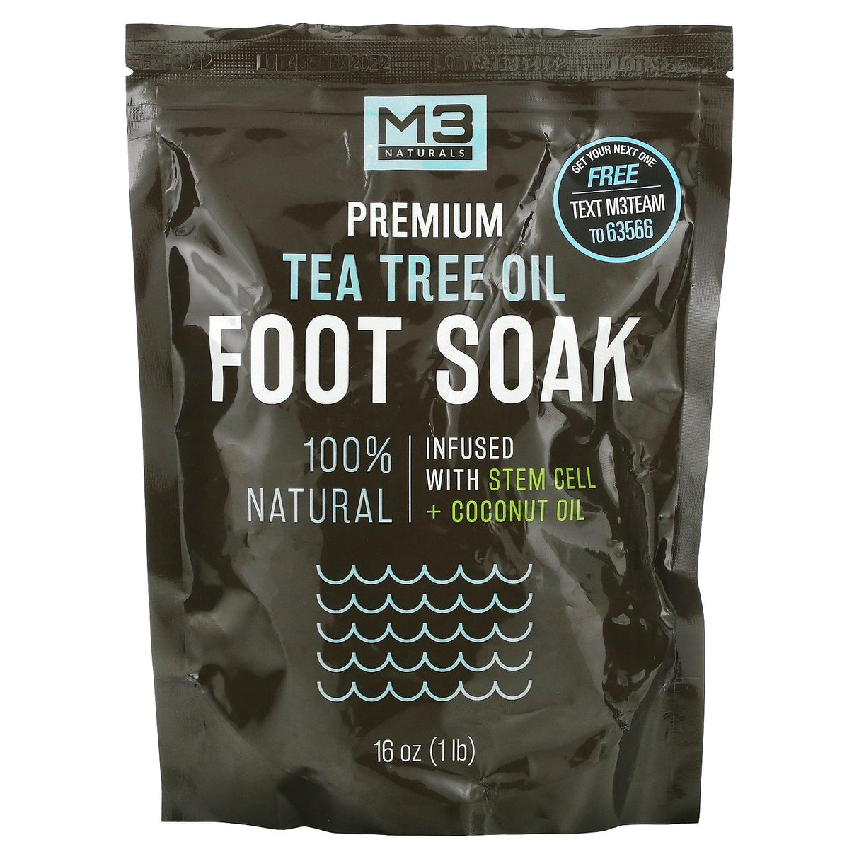 M3 Naturals, Premium Tea Tree Oil Foot Soak, 16 oz (1 lb) - Supply Center USA