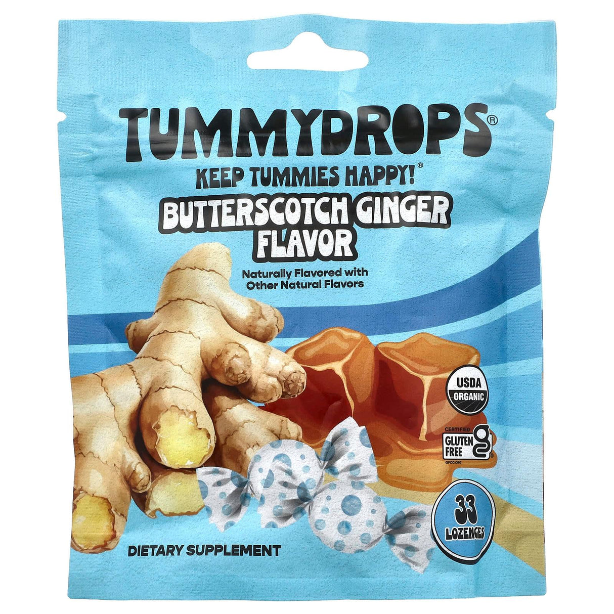 Tummydrops, Butterscotch Ginger, 33 Lozenges - Supply Center USA